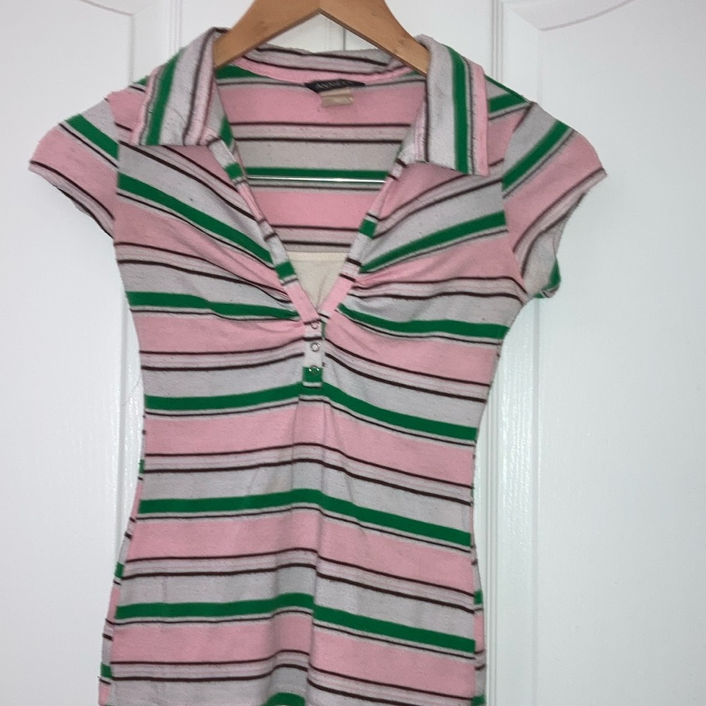 Pink and green top